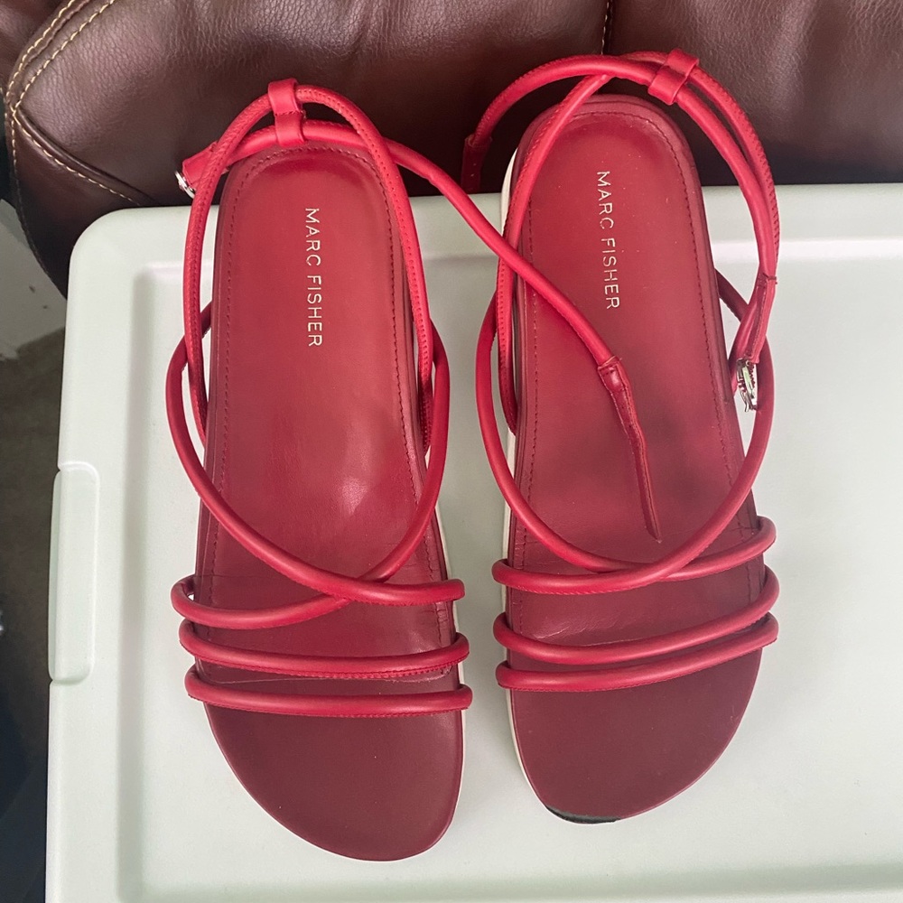 Cherry Red Marc Fisher Sandals